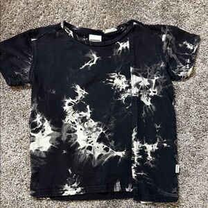 Superimpose Kids Black & White Tie-Dye Short Sleeve Tee size 5
